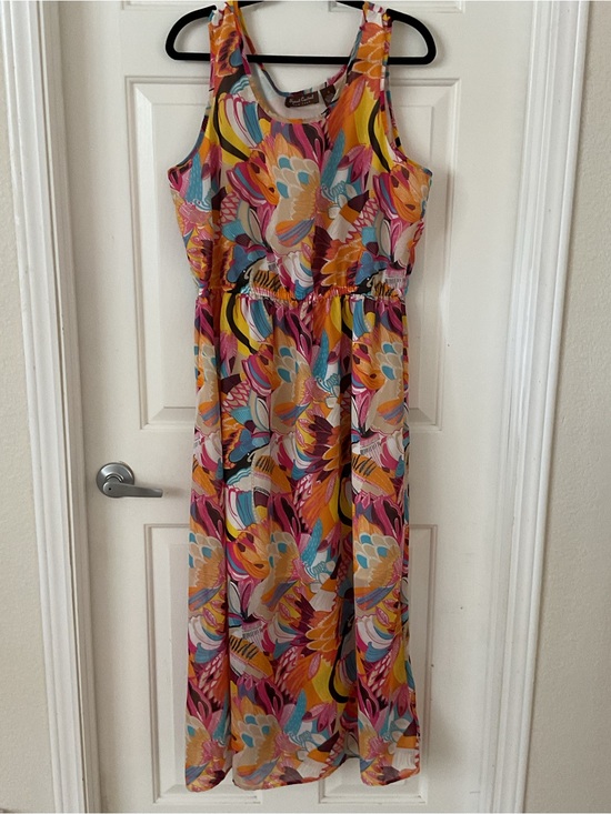 Speed Control Dresses & Skirts - Speed Control Pink Yellow Blue Floral Maxi Dress